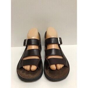 MARSH LANDING Utah Brown Leather Buckle Strap  Comfort Sandals Sz 7.5M